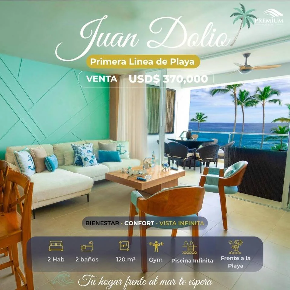 Juan Dolio: apartamento 2 hab. · 120 m² en venta