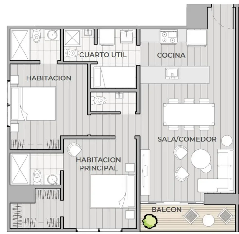 Apartamento de 2 habitaciones en venta en La Julia, Distrito Nacional - 4