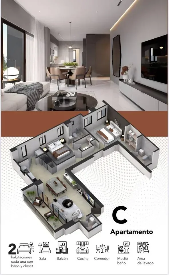 Vente: appartement à Cerros De Gurabo I, Santiago de los Caballeros - 3