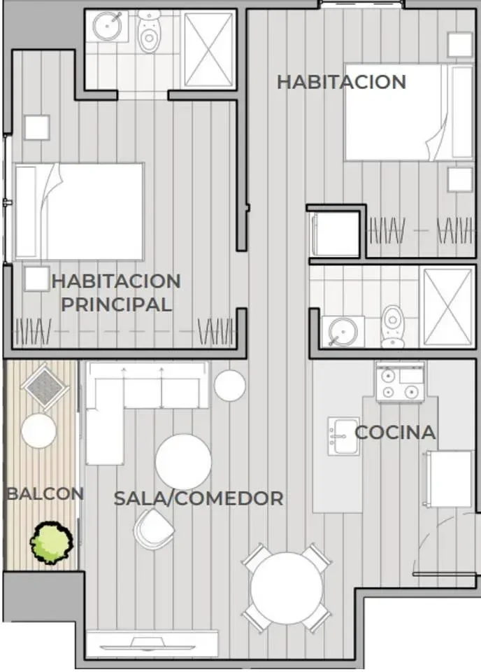 Apartamento de 2 habitaciones en venta en La Julia, Distrito Nacional - 2