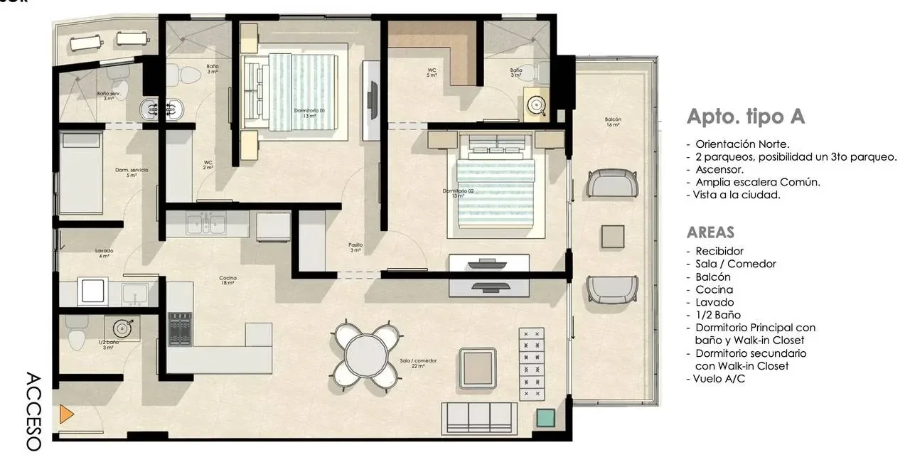 La Julia: apartamento 2 hab. · 127 m² en venta - 2