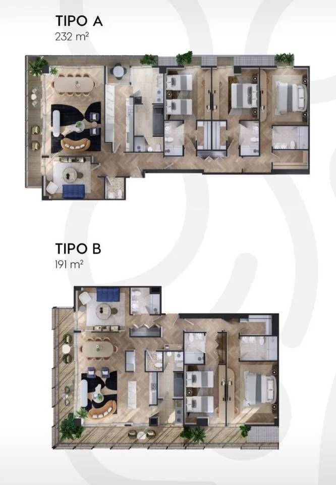 Piantini: apartamento 3 hab. · 185 m² en venta - 2