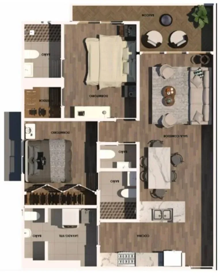Zona Universitaria: appartement 1 ch. · 59.17 m² à vendre - 4