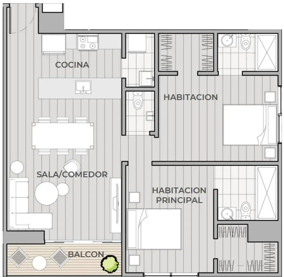 Apartamento de 2 habitaciones en venta en La Julia, Distrito Nacional - 3