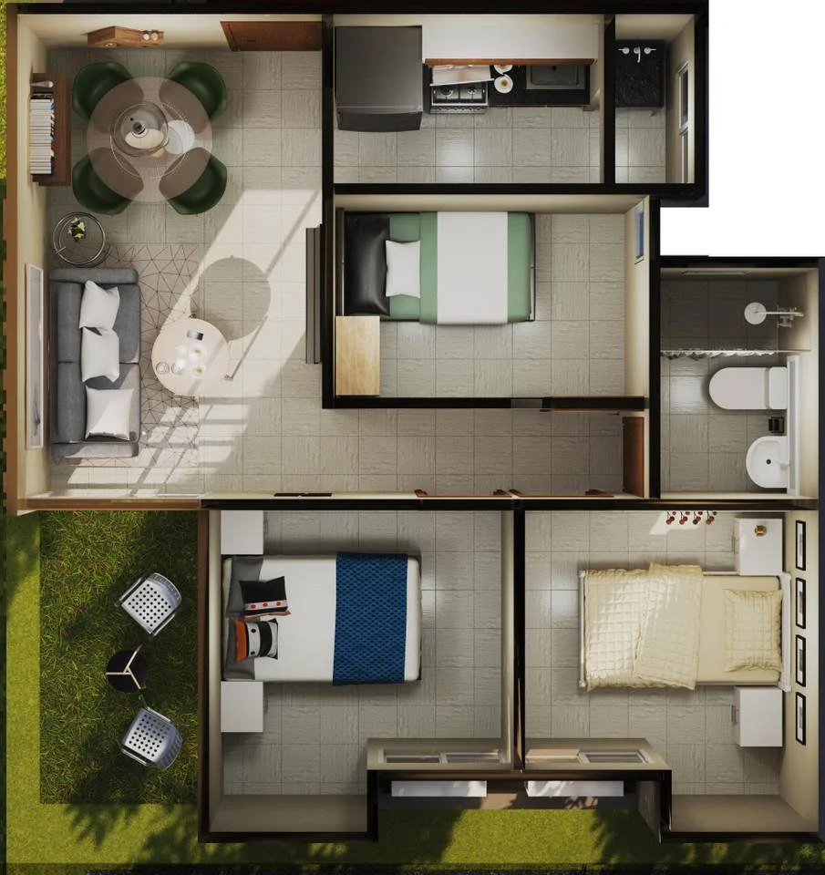 Autopista las Americas: apartamento 3 hab. · 58 m² en venta - 5