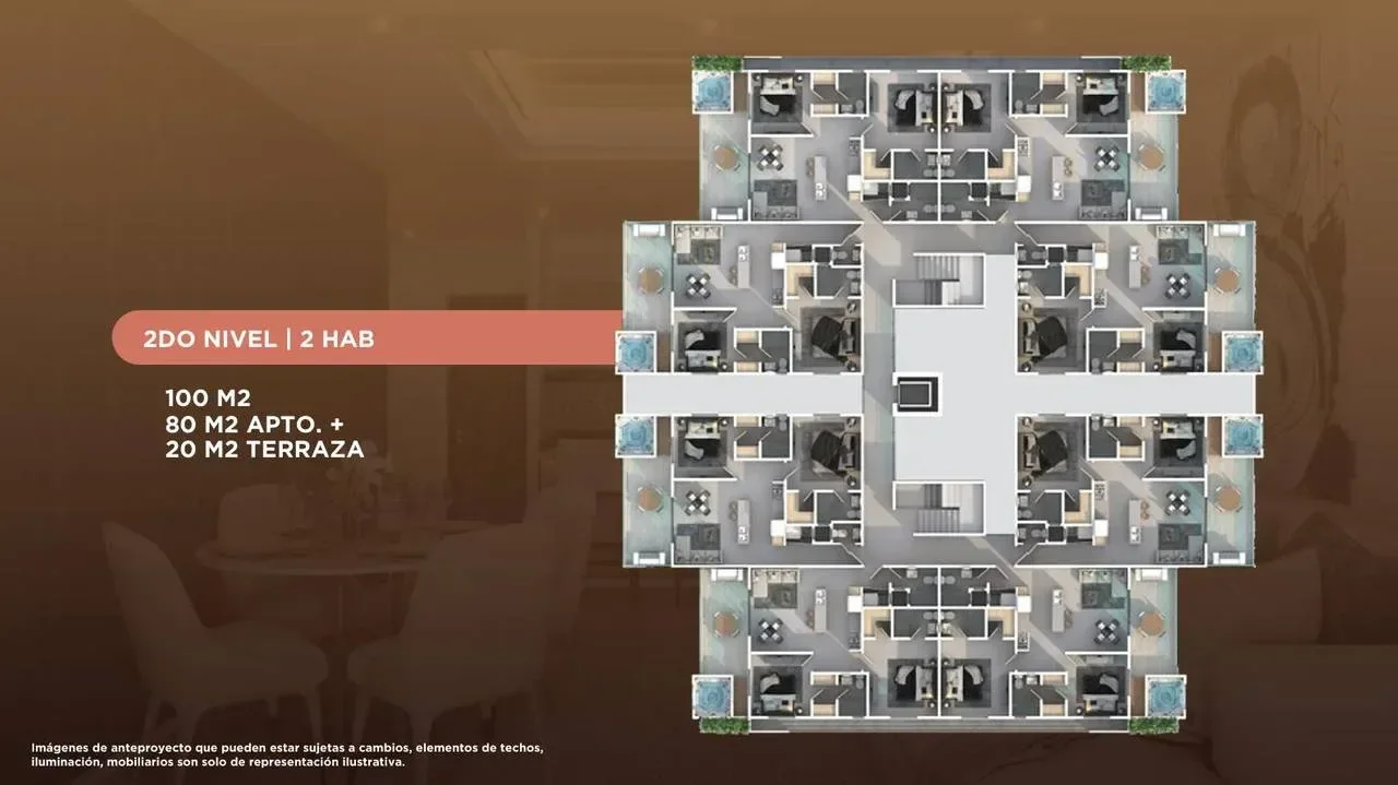 Punta cana: apartamento 2 hab. · 80 m² en venta
