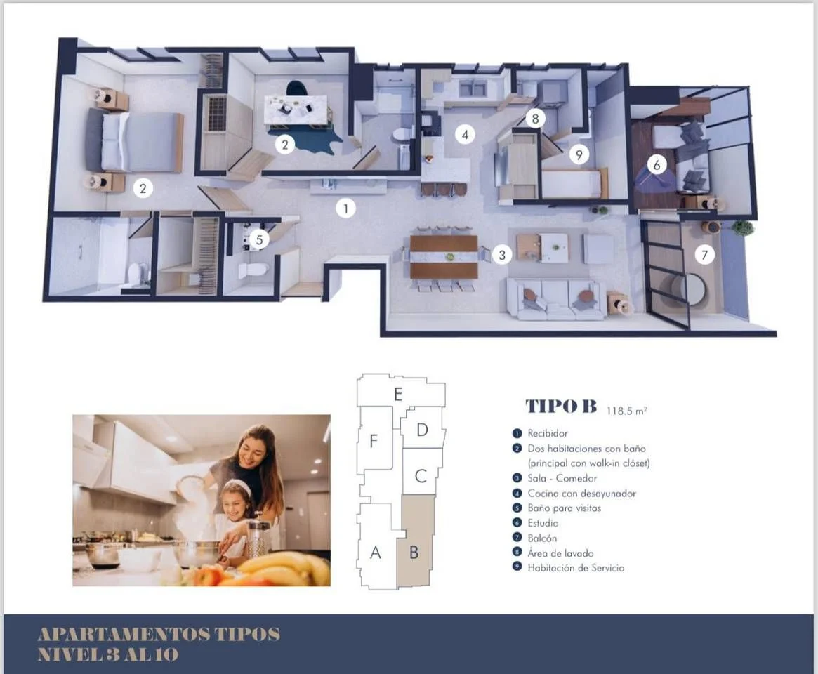 Apartment in Ensanche Naco for rent - 4