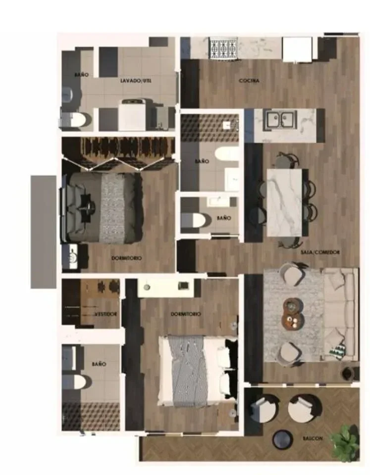 Zona Universitaria: appartement 1 ch. · 59.17 m² à vendre - 2